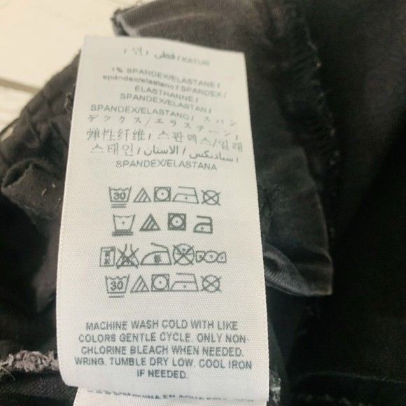 Womens Guess Black Stretch Straight Leg Denim Jeans Size 28 W 30 L 28 - Picture 10 of 11